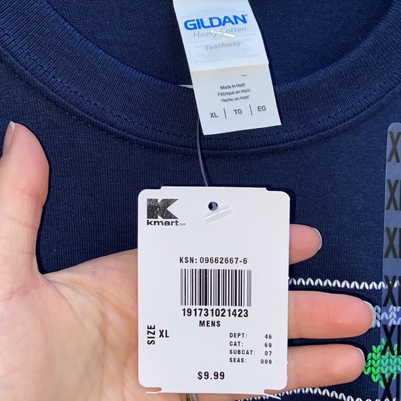 Holiday cheers tshirt with elves size xl NWT navy ugly Christmas tshirt - Picture 2 of 5